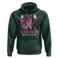 Pink Breast Cancer Halloween Hoodie Boo Scare Away Pink Ribbon Witch - Wonder Print Shop