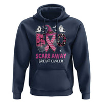 Pink Breast Cancer Halloween Hoodie Boo Scare Away Pink Ribbon Witch - Wonder Print Shop