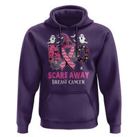 Pink Breast Cancer Halloween Hoodie Boo Scare Away Pink Ribbon Witch - Wonder Print Shop