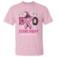 Pink Breast Cancer Halloween T Shirt Boo Scare Away Pink Ribbon Witch - Wonder Print Shop
