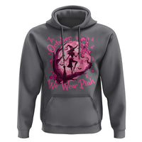 Breast Cancer Halloween Hoodie In October We Wear Pink Witch - Wonder Print Shop