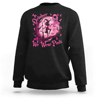 Breast Cancer Halloween Sweatshirt In October We Wear Pink Witch - Wonder Print Shop