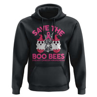 Breast Cancer Halloween Hoodie Save The Boo Bees - Wonder Print Shop