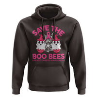 Breast Cancer Halloween Hoodie Save The Boo Bees - Wonder Print Shop