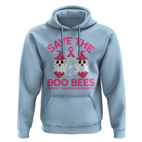 Breast Cancer Halloween Hoodie Save The Boo Bees - Wonder Print Shop