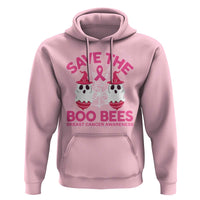 Breast Cancer Halloween Hoodie Save The Boo Bees - Wonder Print Shop