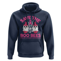 Breast Cancer Halloween Hoodie Save The Boo Bees - Wonder Print Shop