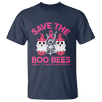 Breast Cancer Halloween T Shirt Save The Boo Bees - Wonder Print Shop