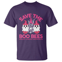 Breast Cancer Halloween T Shirt Save The Boo Bees - Wonder Print Shop