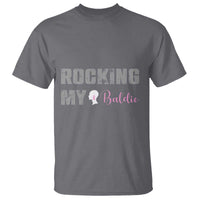 Breast Cancer Chemotherapy T Shirt Rocking My Baldie Slay Bald Lady - Wonder Print Shop