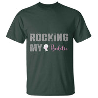 Breast Cancer Chemotherapy T Shirt Rocking My Baldie Slay Bald Lady - Wonder Print Shop