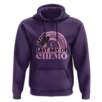 Breast Cancer Chemotherapy Hoodie Last Day Of Chemo Pink Ribbon - Wonder Print Shop