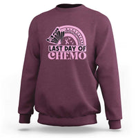 Breast Cancer Chemotherapy Sweatshirt Last Day Of Chemo Pink Ribbon - Wonder Print Shop