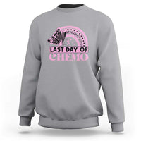 Breast Cancer Chemotherapy Sweatshirt Last Day Of Chemo Pink Ribbon - Wonder Print Shop