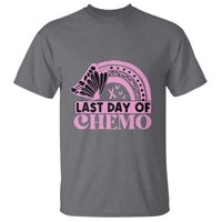 Breast Cancer Chemotherapy T Shirt Last Day Of Chemo Pink Ribbon - Wonder Print Shop