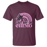 Breast Cancer Chemotherapy T Shirt Last Day Of Chemo Pink Ribbon - Wonder Print Shop