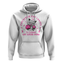 Breast Cancer Childless Cat Lady Hoodie In October We Wear Pink - Wonder Print Shop