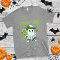 Halloween Pickleball T Shirt Pickle Boo Cute Ghost - Wonder Print Shop