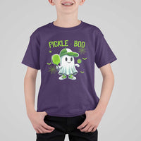 Halloween Pickleball T Shirt For Kid Pickle Boo Cute Ghost - Wonder Print Shop
