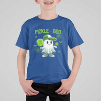 Halloween Pickleball T Shirt For Kid Pickle Boo Cute Ghost - Wonder Print Shop