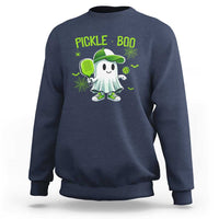 Halloween Pickleball Sweatshirt Pickle Boo Cute Ghost - Wonder Print Shop