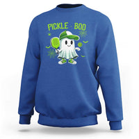 Halloween Pickleball Sweatshirt Pickle Boo Cute Ghost - Wonder Print Shop
