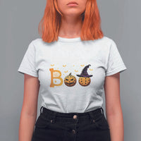 Halloween Pickleball T Shirt For Women Boo Pickle Ball Witch Pumpkin - Wonder Print Shop