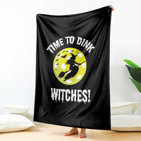 Halloween Pickleball Throw Blanket Time To Dink Witches - Wonder Print Shop