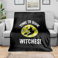 Halloween Pickleball Throw Blanket Time To Dink Witches - Wonder Print Shop