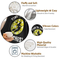 Halloween Pickleball Throw Blanket Time To Dink Witches - Wonder Print Shop