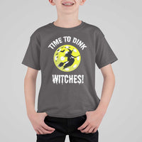 Halloween Pickleball T Shirt For Kid Time To Dink Witches - Wonder Print Shop