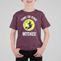 Halloween Pickleball T Shirt For Kid Time To Dink Witches - Wonder Print Shop