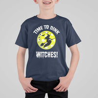 Halloween Pickleball T Shirt For Kid Time To Dink Witches - Wonder Print Shop