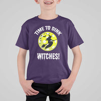 Halloween Pickleball T Shirt For Kid Time To Dink Witches - Wonder Print Shop
