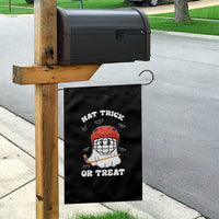 Halloween Hockey Garden Flag Hat Trick Or Treat Ghost Player - Wonder Print Shop