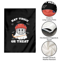 Halloween Hockey Garden Flag Hat Trick Or Treat Ghost Player - Wonder Print Shop