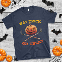 Halloween Hockey T Shirt Hat Trick Or Treat Pumpkin Player - Wonder Print Shop
