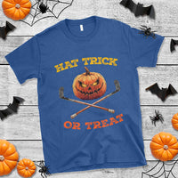 Halloween Hockey T Shirt Hat Trick Or Treat Pumpkin Player - Wonder Print Shop