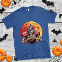 Halloween Football T Shirt Spooky Skeleton Player - Wonder Print Shop