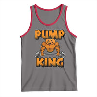 Funny Halloween Gymer Tank Top Pump King Gym Workout Pumpkin