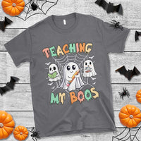 Teacher Halloween T Shirt Teaching My Boos Cute Ghost - Wonder Print Shop