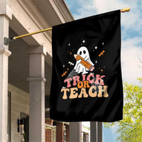 Teacher Halloween Garden Flag Trick Or Teach Ghost - Wonder Print Shop