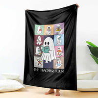 Science Teacher Halloween Throw Blanket Spooky Teacher Era - Wonder Print Shop