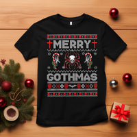 Merry Gothmas Goth Christmas Spider Skulls T Shirt - Wonder Print Shop