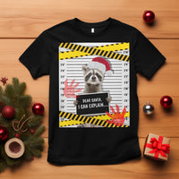 Christmas T Shirt Dear Santa I Can Explain Funny Raccoon Lover - Wonder Print Shop