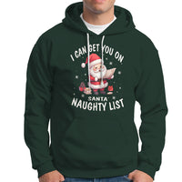 Christmas Hoodie I Can Get You On The Naughty List Cute Santa - Wonder Print Shop