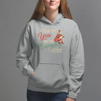 I Can Get You On The Naughty List Santa Lady Vintage Christmas Hoodie - Wonder Print Shop