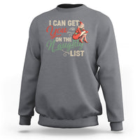 I Can Get You On The Naughty List Santa Lady Vintage Christmas Sweatshirt - Wonder Print Shop