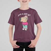 Funny Meme Just a Chill Girl T Shirt For Kid - Wonder Print Shop
