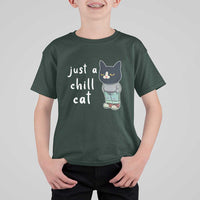 Funny Meme Just A Chill Cat T Shirt For Kid - Wonder Print Shop